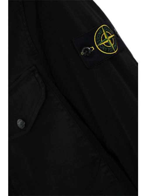 Giacca camicia 1200128 in cotone black STONE ISLAND | 1200128S0012V0029